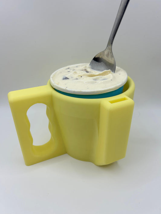 Ben & Jerry's Ice Cream Holder Mug - Comfortable Grip Handle for Pint Containers | Kitchen Gadget Gift
