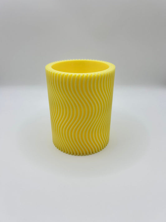 3D Printed Pencil Holder – Unique Wavy Design Desk Organizer Storage Cup