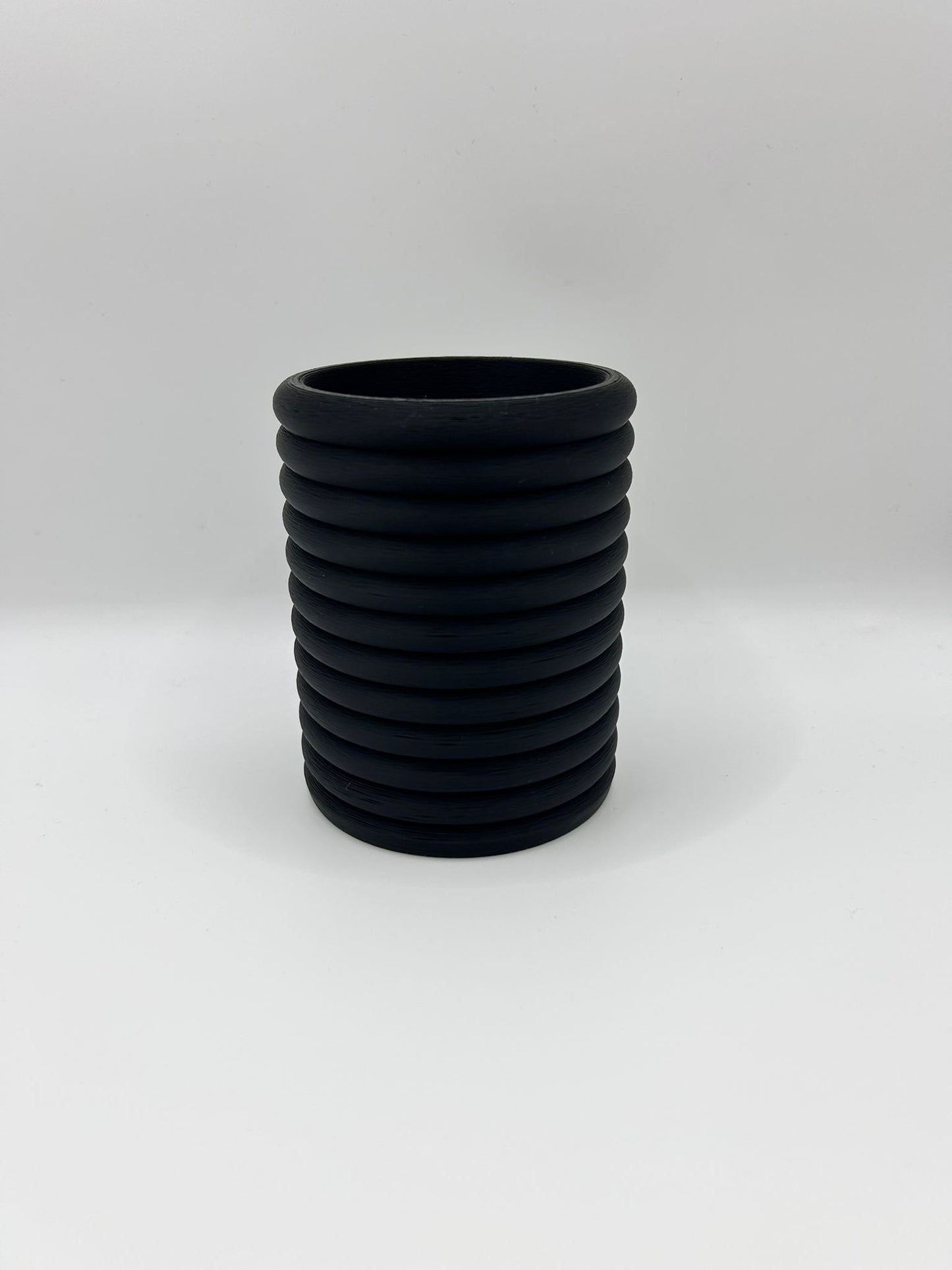Horizontal Ribbed Pencil Pot – Stylish Desk Organizer for Office & Home