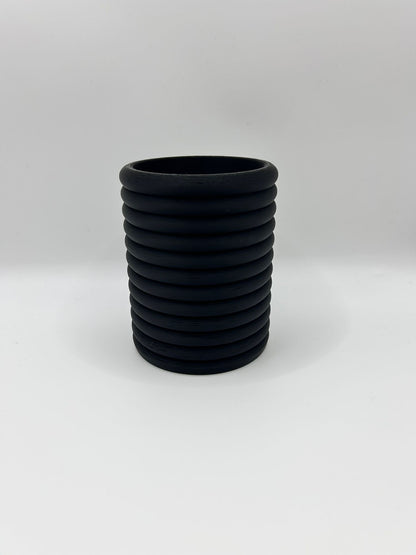 Horizontal Ribbed Pencil Pot – Stylish Desk Organizer for Office & Home