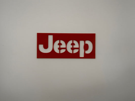 Jeep Carpet Logo Stencil-3D Printed Car Detailing Template for Floor Mats