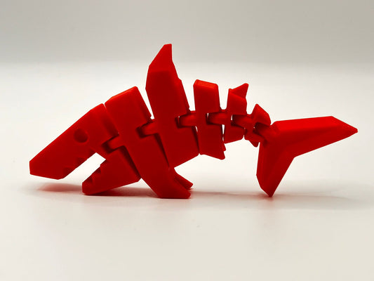 3D Printed Shark–large Flexi Sea Toy–Poseable, Fun & Addictive!