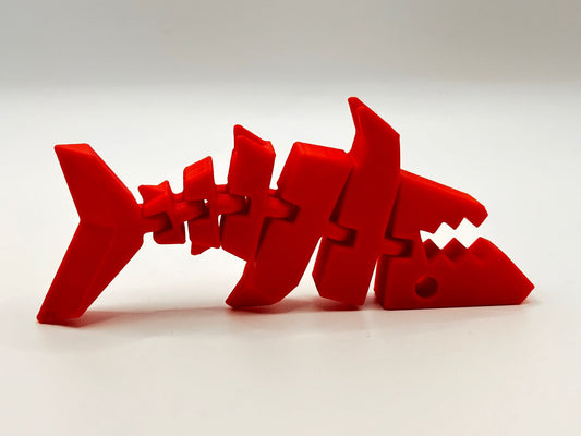 3D Printed Shark–large Flexi Sea Toy–Poseable, Fun & Addictive!