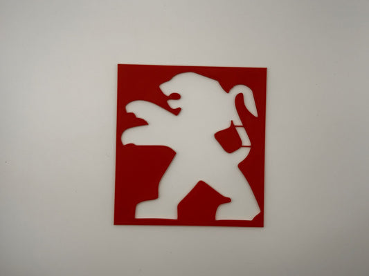 Peugeot Carpet Logo Stencil-3D Printed Car Detailing Template for Floor Mats