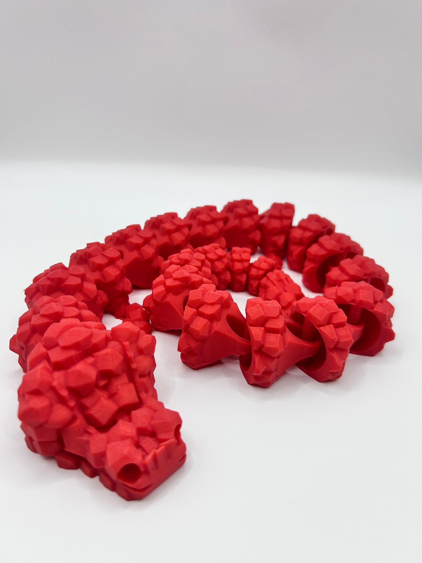 3D Printed Rock Dragon-Articulated Fantasy Model-Poseable & Rugged Design