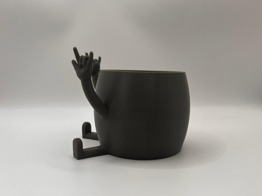 Rockin’ Plant Pot–3D Printed Funny Planter–Great Gift for Music Fans & Plant Lovers