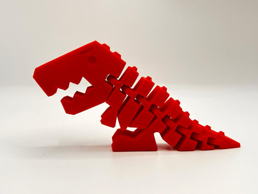 3D Printed Flexi Rex–Large Poseable Dinosaur–Fun, Flexible & Addictive